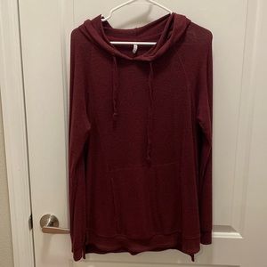Maroon Z Supply lightweight hoodie